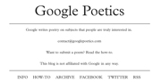 Googlepoetics